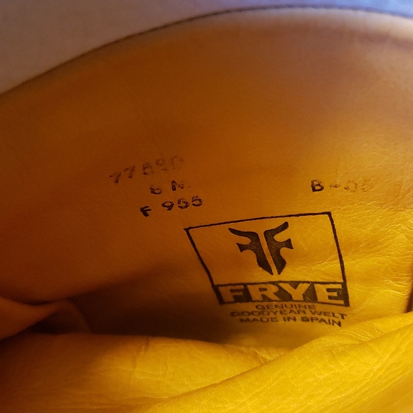 90's Ivory Frye Slouchy Roll-top boots Size 6M - Picture 10 of 11